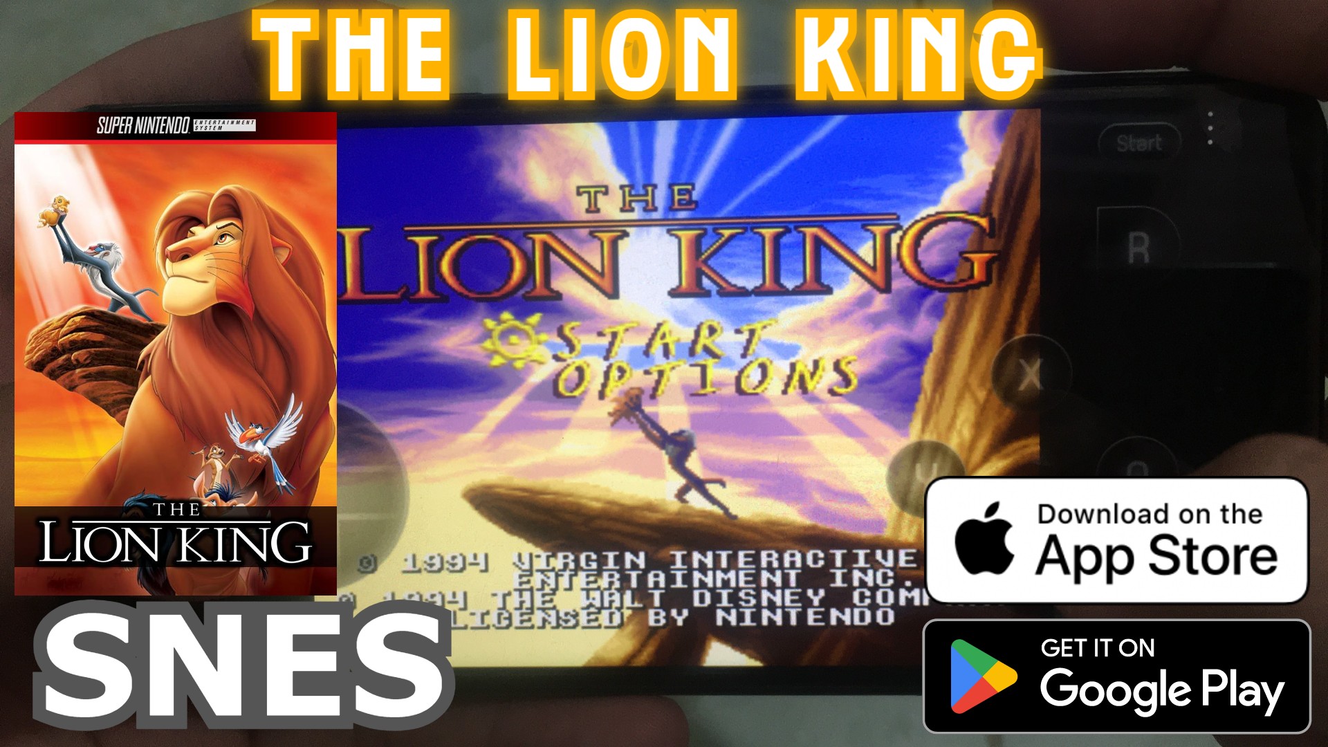 TẢI THE LION KING (SNES) TRÊN ĐIỆN THOẠI